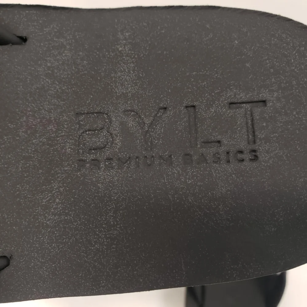 BYLT‎ premium basics Black flip flops size 10 New
